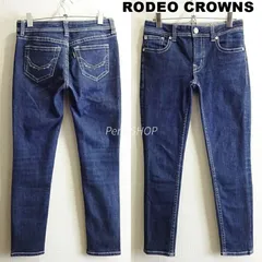 RODEO CROWNS　ロデオクラウンズ　スーパースキニーデニム　W71cm / W26 / M　ハイストレッチ　ホワイトステッチ　中濃ブルー　レディース