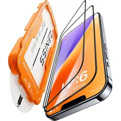 Zeniss iphone用の 16e ガラスフィルムに適合する 【米軍規格航空材料&革新的なガイド枠】2枚セット いphone 16e 耐衝撃・硬度10H 全面保護 気泡レス iphone 16 e 自動吸着 貼りやすい アイフォン16e 保護フィルム  1