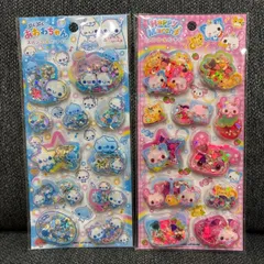 正規品 あわわちゃん ハッピーマーチ スパンコールパーティー シール 2枚セット シャカシャカ カミオジャパン