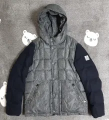 モンクレール ダウン ウール ミックス ガンマブルー