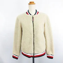 トミーヒルフィガー TOMMY HILFIGER ボアジャケット ブルゾン 長袖 ジップアップ M ベージュ ※EKM