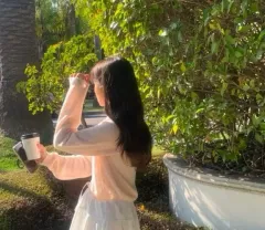 未開封新品 リー モーシェ ピンク アルパカ ケーブル編み パーカ