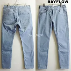 BAYFLOW　ベイフロー　スキニー カラージーンズ　W82cm / M　ストレッチ　ブルー グレー　メンズ