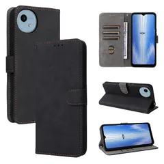AQUOS wish4 ケース 手帳型 カバー 財布型 AQUOS wish4 SH-52E 高級PUレザー カード収納スタント機能/耐衝撃/耐摩擦/全面保護/薄型/マグネット開閉 防水 ノート型 人気 おしゃれ 男女兼用 AQUOS wish4 ブラック