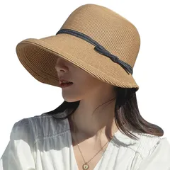 キャスケット レディース 帽子 麦わら帽子 小顔効果 通気性 風通し 折りたたみ ハット 軽い 日焼け 蒸れない 遮光 夏 春 秋