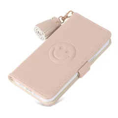 For 15 対応 ケース手帳型 かわいい シンプル おしゃれ スマホケース 15 携帯カバー 高級レザー 15 手帳ケース タッセル 15 smile 女性 適用 携帯カバー 全面保護 防汚シェル 笑顔 財布型 横置きスタンド機能付き 電話ケース(アプリコッ