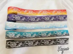 銀箔入り グラデーションサテンリボン 25mm幅 2m〜5色 痛ロゼット ぬい服 ヘアアクセ ラッピング ハンドメイド資材