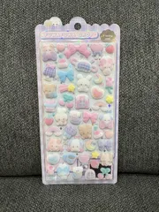 正規品 ふわふわドロップシール ぬいぬいふわふわ フロッキー 立体 シール デコ クーリア　ボンボンドロップシール