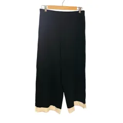 C453 Ranan（ラナン）ニットワイドパンツ 3L ブラック ホワイト