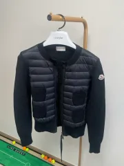 モンクレール ブラック ダウン ニット カーディガン xs