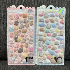 正規品 ふわふわドロップシール ねこねこふわふわ うみうみふわふわ 2点セット  フロッキーシール　クーリア　ボンボンドロップシール