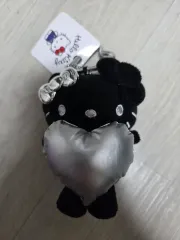 ハローキティ 黒 ハート ぬいぐるみ キーホルダー