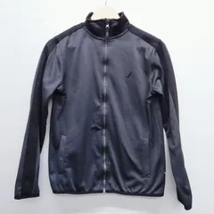 NAUTICA ノーティカ レディースブラックフルジップジャケット 黒グレー ポリエステル 中国製 スポーツウェア アメカジ 古着