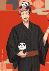 【中古】キャラカード 虎杖悠仁(半身) 「呪術廻戦 描き下ろし 浴衣ver. トレーディングブロマイド」