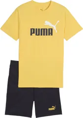 プーマ PUMA ESS 2 COLOR NO. 1 LOGO T シャツ AND ショーツ セット B 687867 55 SUNNYYELLOW