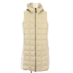 タイオン TAION ダウンベスト フーディ ロング XL ライトグレー /KH