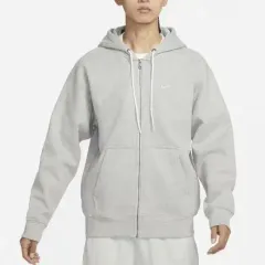 NIKE ソロスウッシュ フルジップアップフーディー (ヘザーグレー) XL