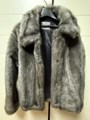 グレー ファージャケット ファーコート