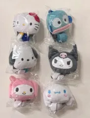 (新品/セット) サンリオ ててコレ ぬいぐるみキーホルダー ハローキティ ハンギョドン ポチャッコ クロミ