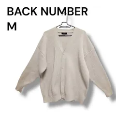 a1884 BACK NUMBER バックナンバー リブニット カーディガン アイボリー M