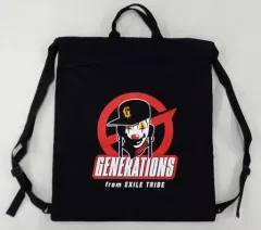 【中古】バッグ(男性) GENERATIONS ナップサック(ブラック) 「GENERATIONS LIVE TOUR 2016 “SPEEDSTER”」 EXILE TRIBE STATION限定 