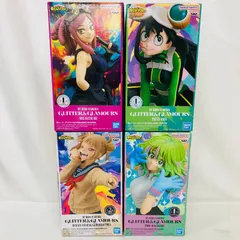 未開封 ヒロアカ GLITTER ＆ GLAMOURS フィギュア 4体 まとめ セット / 僕のヒーローアカデミア 葉隠透 トガヒミコ 発目明 蛙吹梅雨 プライズ BANDAI