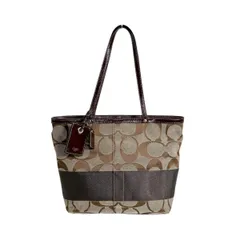 コーチ M0667 キャンバス トートバッグ シグネチャー トートバッグ COACH ブラウン