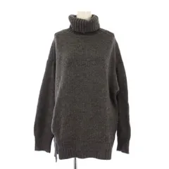 シップス SHIPS ニット セーター 長袖 タートルネック 無地 ワンカラー ウール混 M グレー /BB