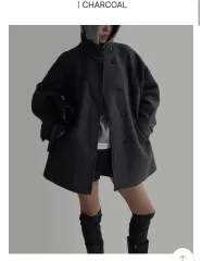 Laroom ジェントルウールコート チャコール