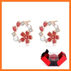 【新品】 「YINCHIE」ピアス レディース 桜モチーフ 18金 金属アレルギーの対応 ピンクゴール 母の日 誕生日 入学式 成人式 プレゼント 人気 お祝い アクセサリー ジュエリー 華奢ボックス付き