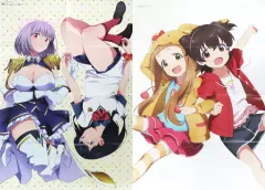 【中古】ポスター 両面ビッグポスター(八つ折) 宝田六花＆新条アカネ/赤城みりあ＆市原仁奈 「グリッドマン ユニバース/アイドルマスター シンデレラガールズ U149」 Megami MAGAZINE 2023年6月号付録