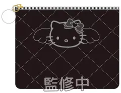 【中古】バッグ ハローキティ キルティングフラットポーチ ブラック 「サンリオキャラクターズ」