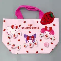 【中古】雑貨 14.キティ＆マイメロディ＆クロミ ミニトート ピンク 「サンリオ当りくじ サクマ×サンリオキャラクターズ当りくじ」