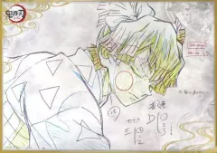 【中古】ポスター B2原画ポスター 我妻善逸 「鬼滅の刃 遊郭編×ufotable DINING 第3期」 お楽しみくじ Wチャンス賞景品