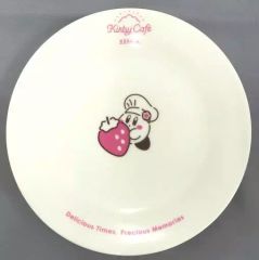 [중고] 접시·찻잔 커비(딸기) 오리지널 슈베니아 플레이트(대) [별의 커비 별의 커비 카페 제2장 in 캐널시티 하카타] 대상 메뉴 주문 특전