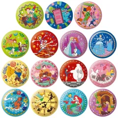 【中古】食玩 雑貨 全15種セット 「Disney Characters 刺繍缶バッジビスケット2」