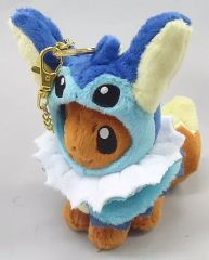 [Used] Keychain/Mascot (Character) Eevee (Vaporeon) Mascot Poncho Series "Pokémon" Pokémon Center Limited