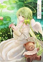 手描きイラスト✩原画＊四つ葉のエルフ少女＊中色紙 ✩コピック