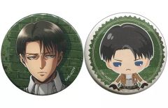 [중고] 배지 핀스 리바이어커맨 57mm 캔 배지 2개 세트 [짱구이 진격의 거인 The Final Season 스페셜 복권] C03상