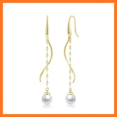 【新品】 FH.bird パールピアス レディース 人気 18金 結婚式 花嫁 金属アレルギー対応 シルバー 925 フックピアス 揺れる 上品 お呼ばれ パーティー 誕生日 アクセサリー バレンタイン ギフト ホワイトデー お返し 入学式 卒業式 女性 0