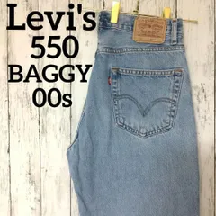 00s　リーバイス　550　W34　バギーパンツ　ジーンズ　デニム ブルー　1238