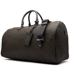 美品 MICHAEL KORS マイケルコース ボストンバッグ 2way ロゴ MK柄 シグネチャー 手持ち 斜め掛け 旅行 出張 メンズ ブラウン