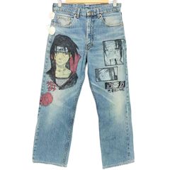 リーバイス Levis フィリピン製 ボタン裏359刻印 512 アニメ ペイント リメイク デニム メンズ  W32 L34