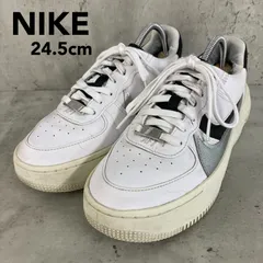 NIKE AIR FORCE 1 PLT.AF.ORM ナイキ ウィメンズ エアフォース 1 プラットフォーム 厚底 スニーカー 白 シルバー 24.5cm DX3199-100 本物 正規品 希少サイズ AF1 プレーティアフォルム ★ ■■