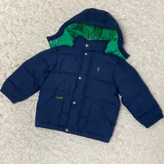 《美品》Polo by Ralph Lauren キッズ ダウンジャケット ネイビー 100 フード付き