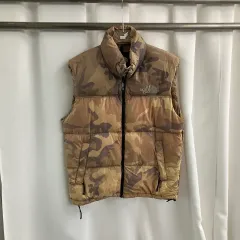 06's THE NORTH FACE ザノースフェイス 700 カモフラージュ センター ロゴ Nuptse(ヌプシ) DOWN BEST ベスト M