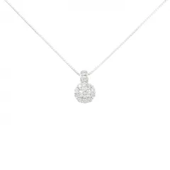 K18WG ダイヤモンド ネックレス 0.11CT
