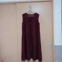 ロングワンピース　ノースリーブ　着物リメイク「323」ハンドメイド