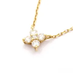 VAVENDOMEAOYAMA(ヴイエーヴァンドーム青山) ネックレス美品  - K18YG×ダイヤモンド 総重量:1.2g/4Pダイヤ/ダイヤ0.1カラット