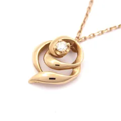 VENDOME(ヴァンドーム青山) ネックレス - K18PG×ダイヤモンド 総重量:1.5g/1Pダイヤ/ダイヤ約0.07カラット